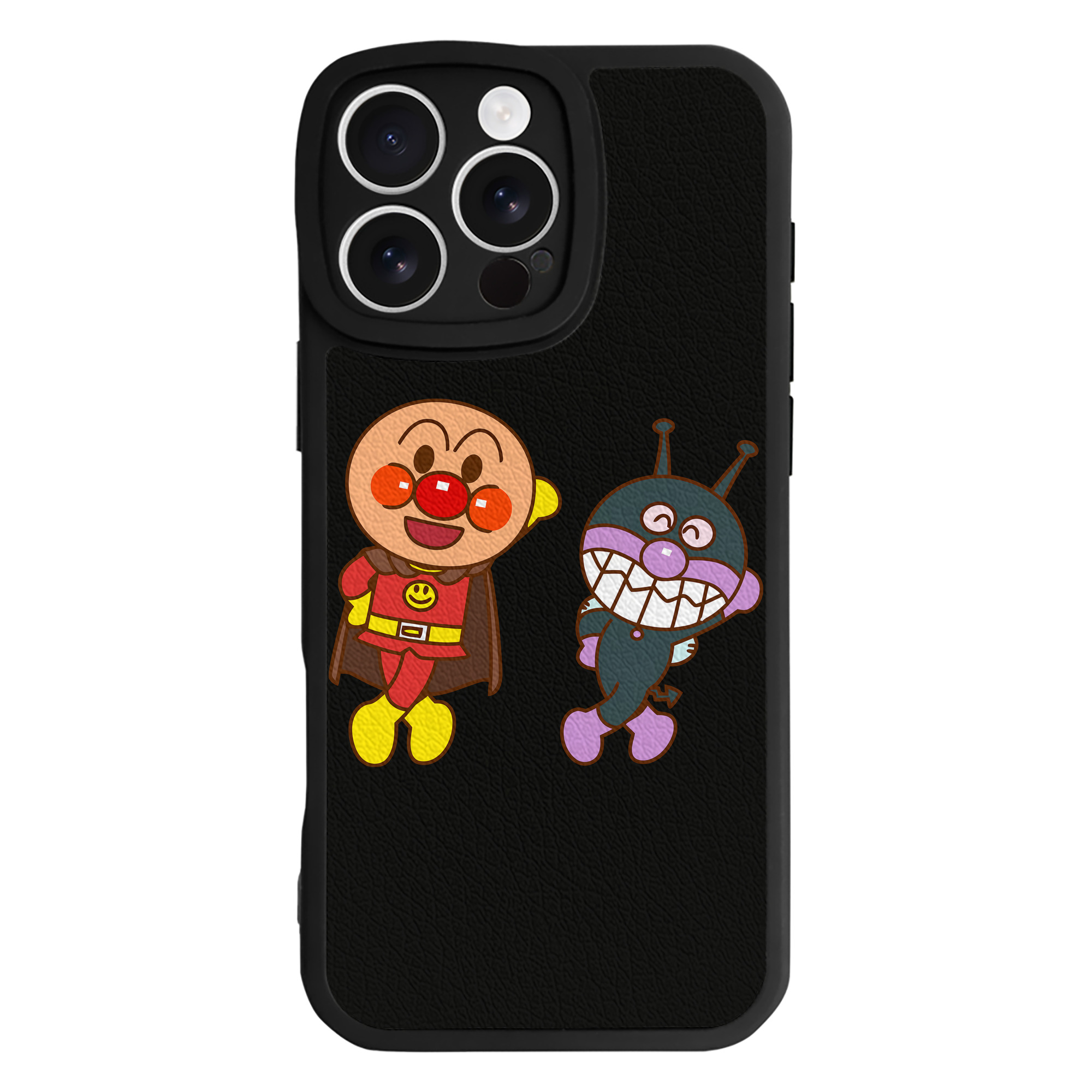 （画像用） アンパンマン Anpanman 【iPhone 16シリーズ対応】シリコンスマホケース（レザー調） 材質：シリコン